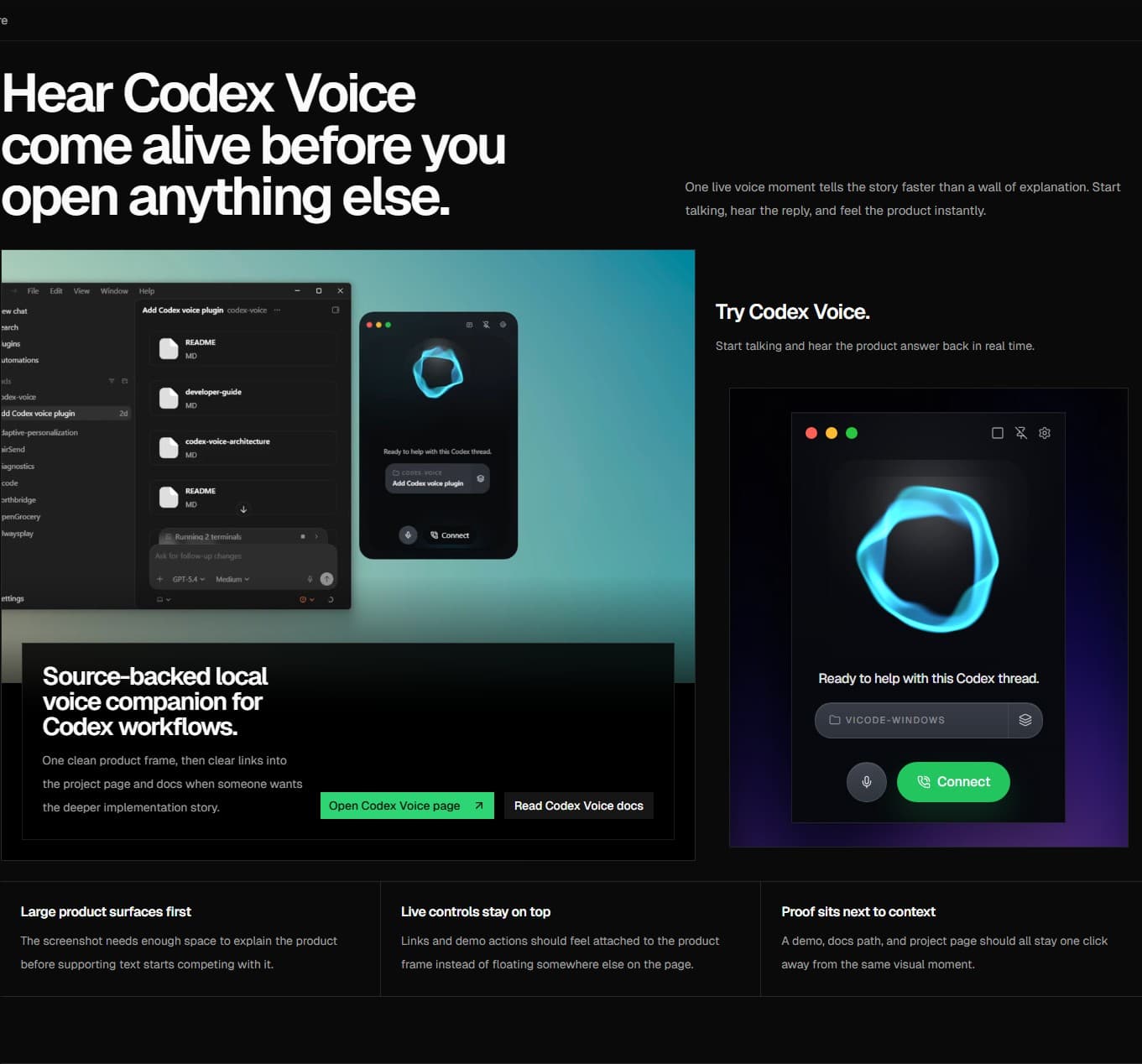 Codex Voice browser demo